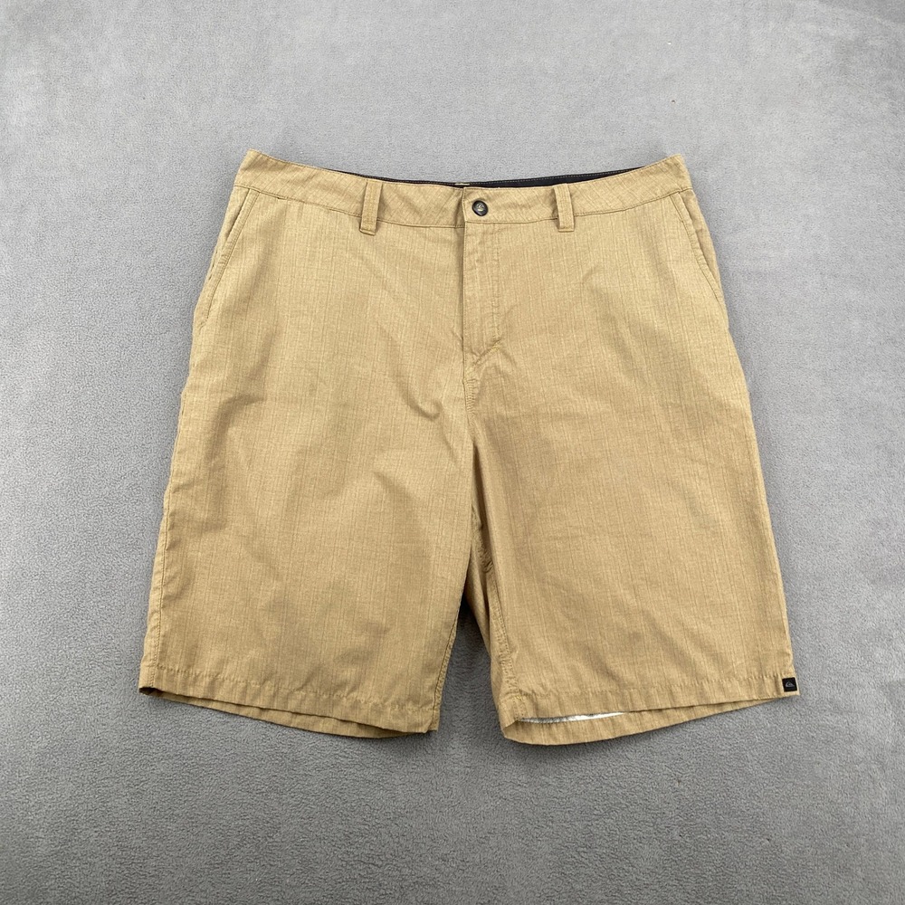Quiksilver Amphibians Hybrid Shorts Mens 37 Tan Board Shorts Swim Trunks 8860